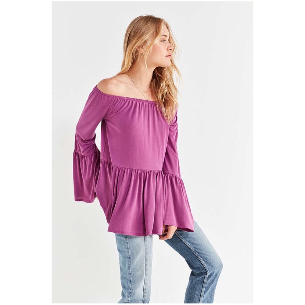 UO Kimchi Blue Blake Off-The-Shoulder Tunic Top
